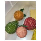 Vintage Beaded Fruit Decor Collection - Set of 9
