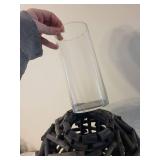 Rustic Folk Art Branch Lantern with Glass Insert