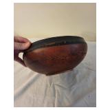 Antique Pottery Bowl and Scandinavian Handled Cup Set