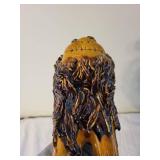 Lester Breininger Folk Art Ceramic Lion Sculpture