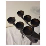 Pair of Metal Reindeer Candle Holders for Holiday Decor