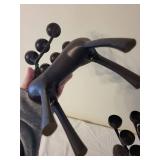 Pair of Metal Reindeer Candle Holders for Holiday Decor