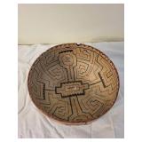 Antique Peruvian Pottery Bowl with Geometric Designs