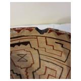 Antique Peruvian Pottery Bowl with Geometric Designs