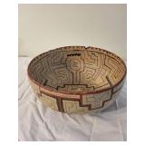 Antique Peruvian Pottery Bowl with Geometric Designs