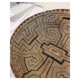Antique Peruvian Pottery Bowl with Geometric Designs