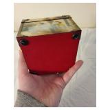 Decorative Korean Style Jewelry Box with Brass Accents and Traditional Art