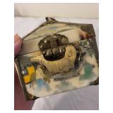 Decorative Korean Style Jewelry Box with Brass Accents and Traditional Art