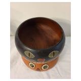 Halloween Witch Puppet & Pumpkin Cat Face Bowl Set