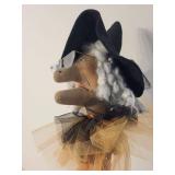 Halloween Witch Puppet & Pumpkin Cat Face Bowl Set