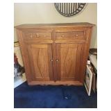 Vintage Wooden Cabinet with Carved Bird Detail - CONTENTS NOT INCLUDED