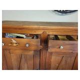 Vintage Wooden Cabinet with Carved Bird Detail - CONTENTS NOT INCLUDED