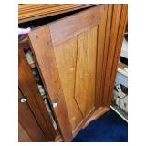 Vintage Wooden Cabinet with Carved Bird Detail - CONTENTS NOT INCLUDED