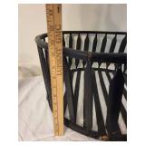 Large Black Wooden Basket Home Decor