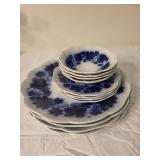 Gefle Sweden Vinranka Blue & White Porcelain Dish Set