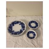 Gefle Sweden Vinranka Blue & White Porcelain Dish Set