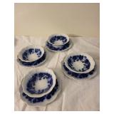 Gefle Sweden Vinranka Blue & White Porcelain Dish Set