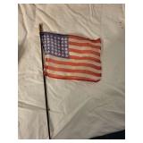 Assorted American Flag Decor Bundle - Fabric Flags & Crochet Potholder