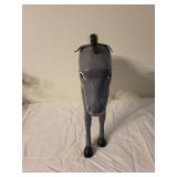 Handcrafted Wooden Donkey Figurine with Brush Mane