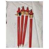 Santa-Themed Carved & Artisan Handle Kitchen Utensils Set