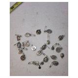 Lot of Vintage Silver Religious Medals and Pins - Saints, Pope, etc.