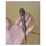 Set of 3 Antique Crochet Hooks with Ornate Handles incl Sterling Silver