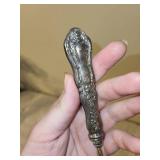 Set of 3 Antique Crochet Hooks with Ornate Handles incl Sterling Silver