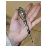 Set of 3 Antique Crochet Hooks with Ornate Handles incl Sterling Silver