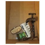 Vintage Tool and Hardware Lot: Hammer, Brush, Decorative Nails