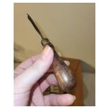 Vintage Tool and Hardware Lot: Hammer, Brush, Decorative Nails