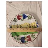 Antique Rabbitware Plate with Rabbit Tennis Scene