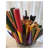 Colorful Kitchen Skewers and Corn Holders Lot Including Bakelite