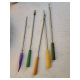 Colorful Kitchen Skewers and Corn Holders Lot Including Bakelite
