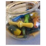 Colorful Kitchen Skewers and Corn Holders Lot Including Bakelite