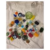 Colorful Assorted Glass Pieces Collection incl Uranium Glass