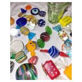 Colorful Assorted Glass Pieces Collection incl Uranium Glass