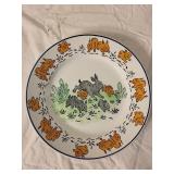 Vintage Luneville France Rabbit Plate