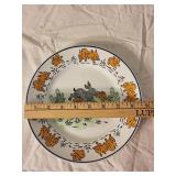 Vintage Luneville France Rabbit Plate