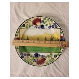 Antique Rabbitware Plate with Rabbits Playing Game Design