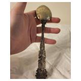 Ornate Vintage Sterling Silver Spoon with Intricate Design