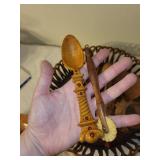 Vintage Wooden Crafts & Collectibles with Sterling Marked Item