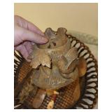 Vintage Wooden Crafts & Collectibles with Sterling Marked Item