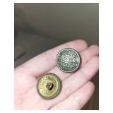 Vintage U.S. Post Office Badge & Cleveland Fire Dept. Buttons Lot