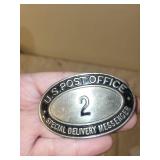 Vintage U.S. Post Office Badge & Cleveland Fire Dept. Buttons Lot