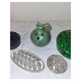 Vintage Flower Frog Collection with Seitz Pottery Piece