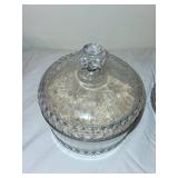 Vintage W & S Cough Drops Glass Jars with Lids - Set of 2