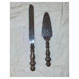 Sterling Silver Cake Knife and Server Set