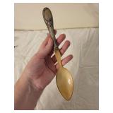 Spoon and Grooming Tools Set with Ornate Handles including 800 Silver