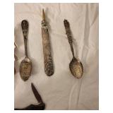 Vintage Silverware and Scissors Collection with Intricate Designs
