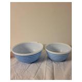 Vintage Pyrex Mixing Bowl Set - Blue & Pink Nesting Bowls